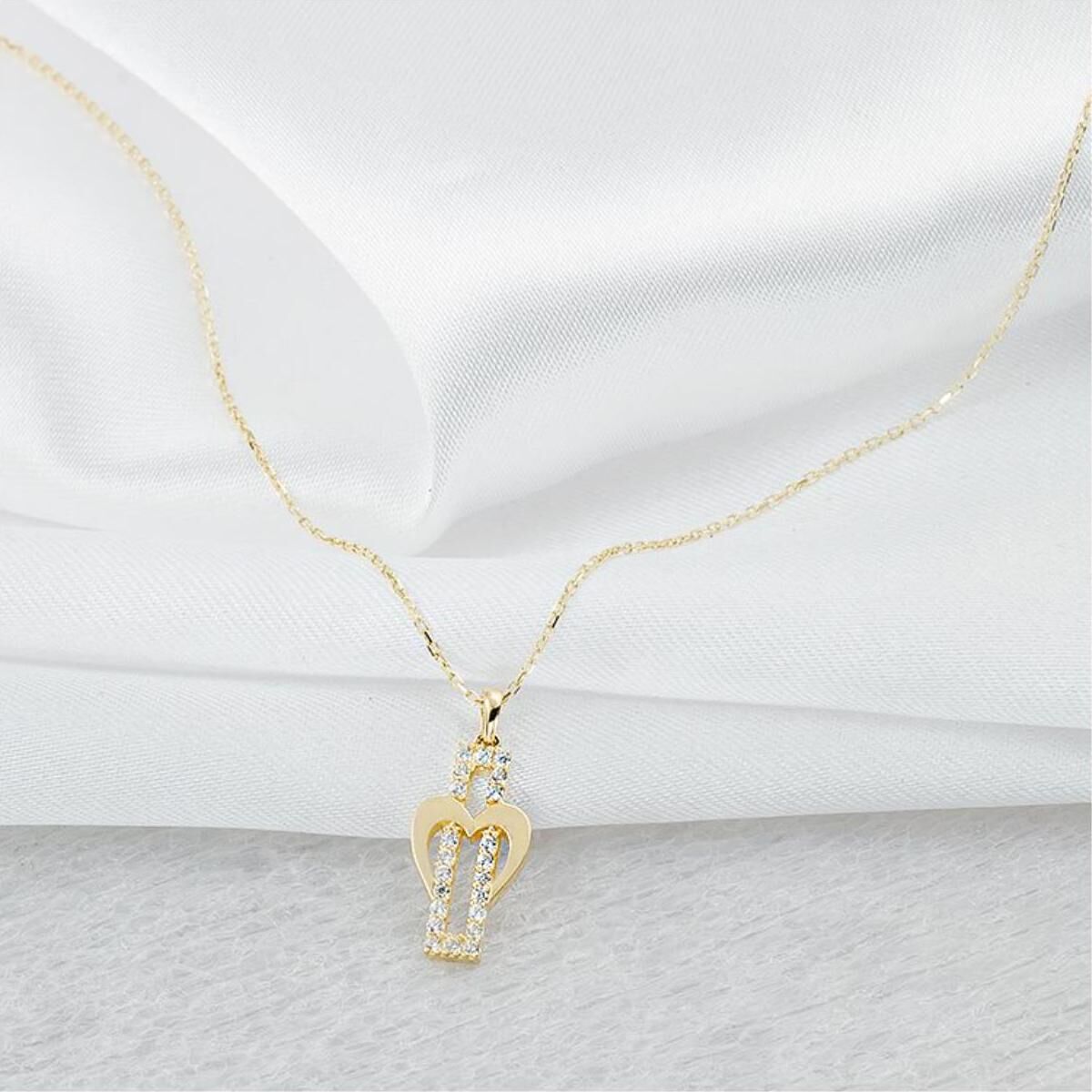 Kalpli 14 Ayar Altın Kolye