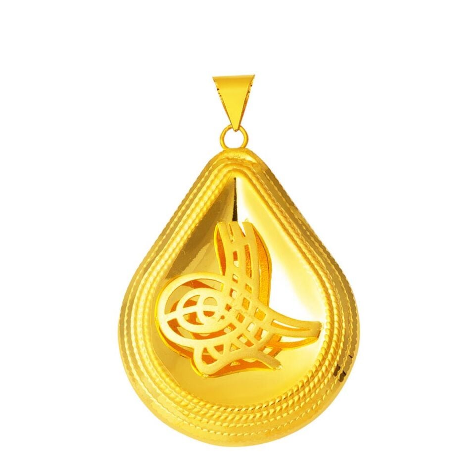 22 Ayar Altın Tuğralı Kolye Ucu