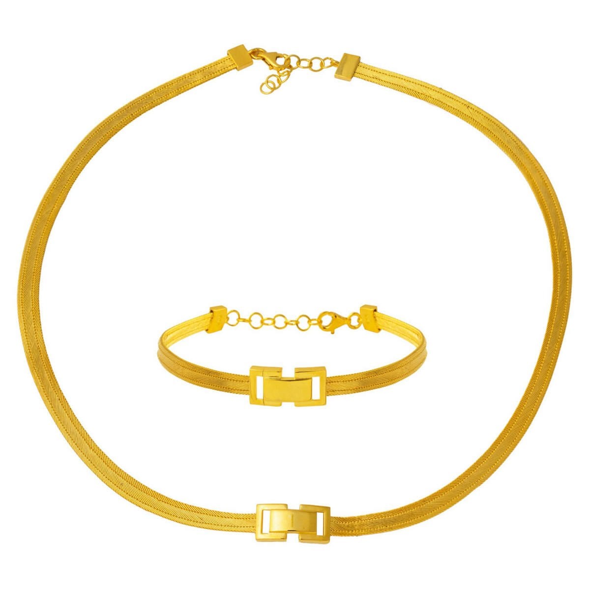 Minimal Trabzon Hasır 14 Ayar Altın Set Takımı