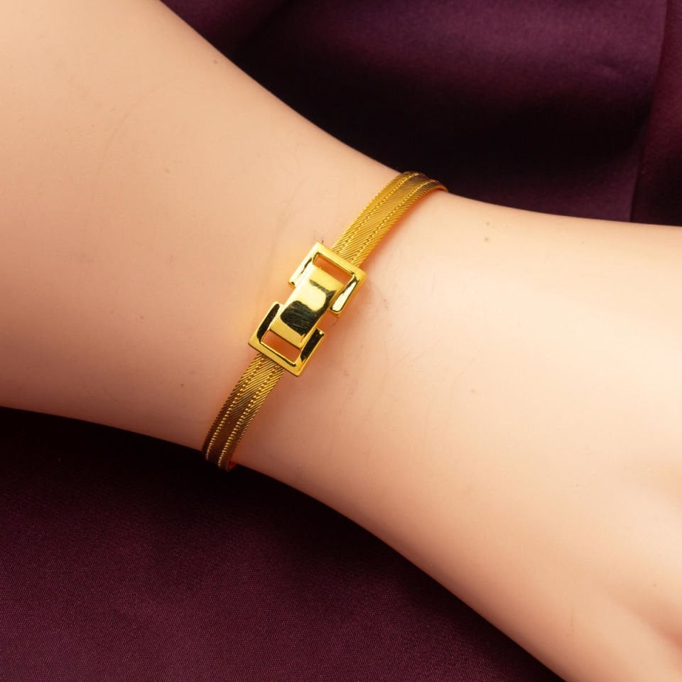 Minimal Trabzon Hasır Altın Takı Seti