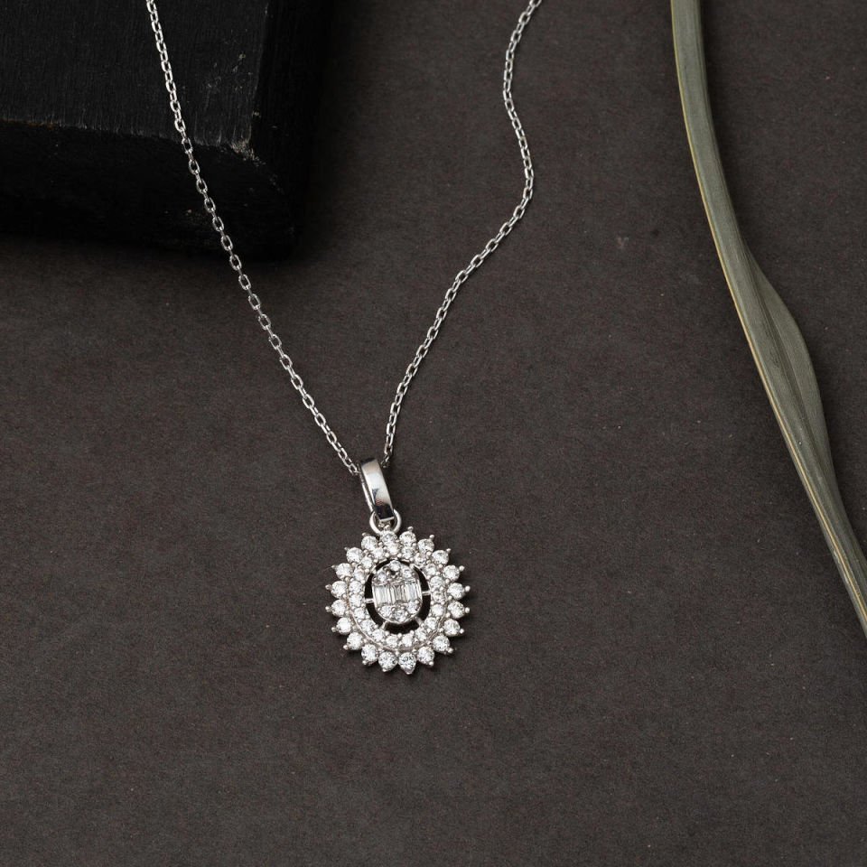 Güneş Tasarım Bagetli Beyaz Altın Spor Set