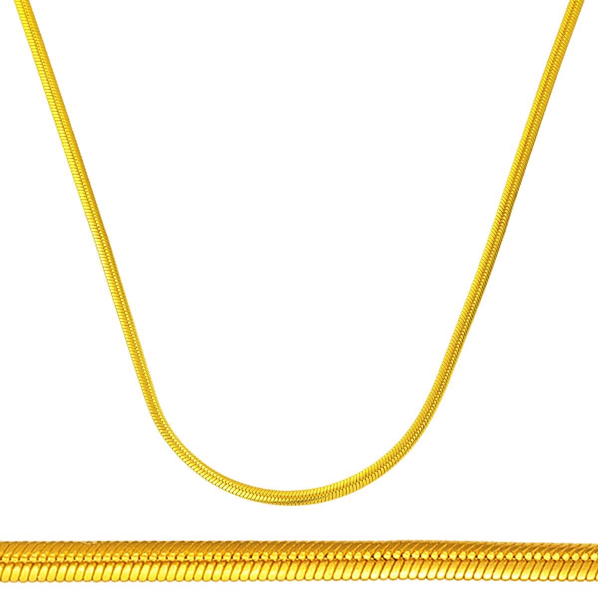 22 Ayar Altın Ezme Zincir 45 cm.