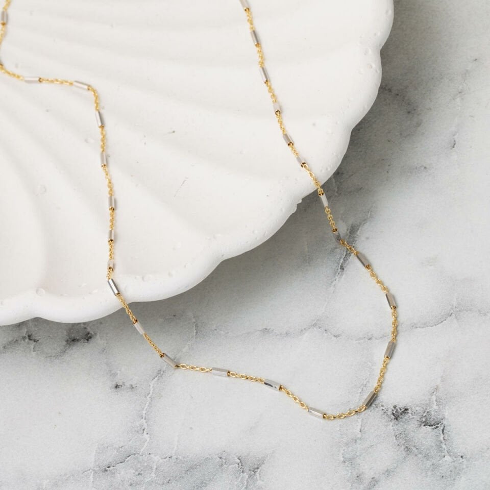 Spor 14 Ayar İnce Altın Zincir Kolye 50 cm.