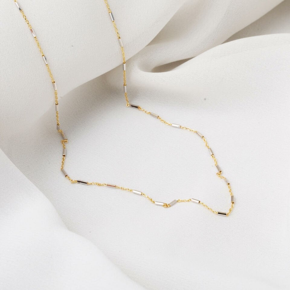 Spor 14 Ayar İnce Altın Zincir Kolye 50 cm.