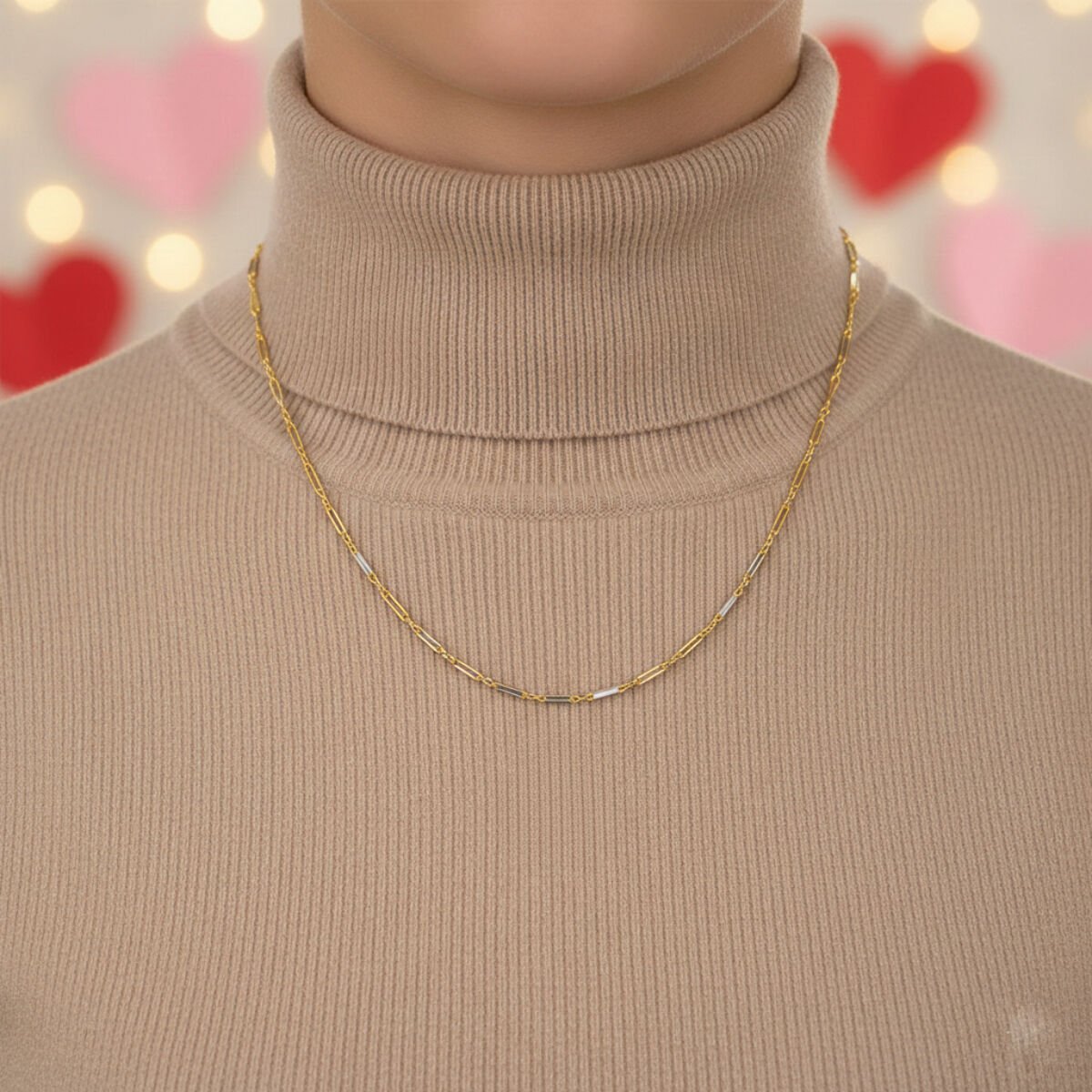 Spor 14 Ayar İnce Altın Zincir Kolye 50 cm.