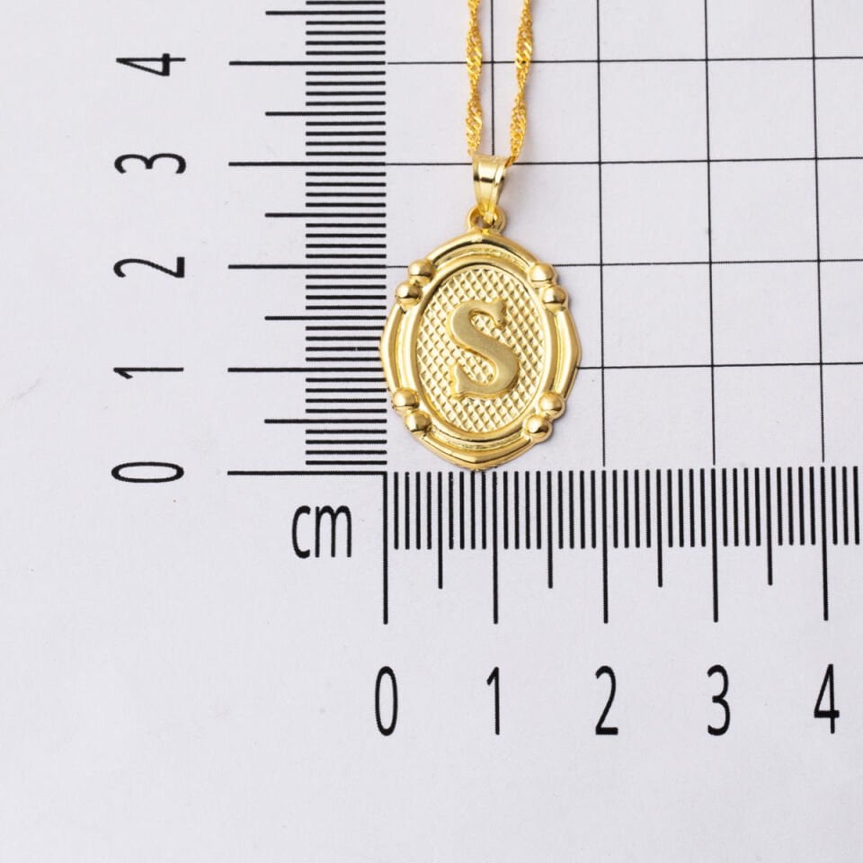 14 Ayar İtalyan S Harfi Altın Kolye