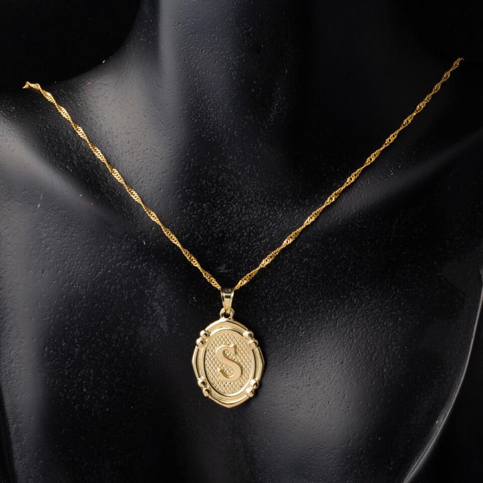 14 Ayar İtalyan S Harfi Altın Kolye