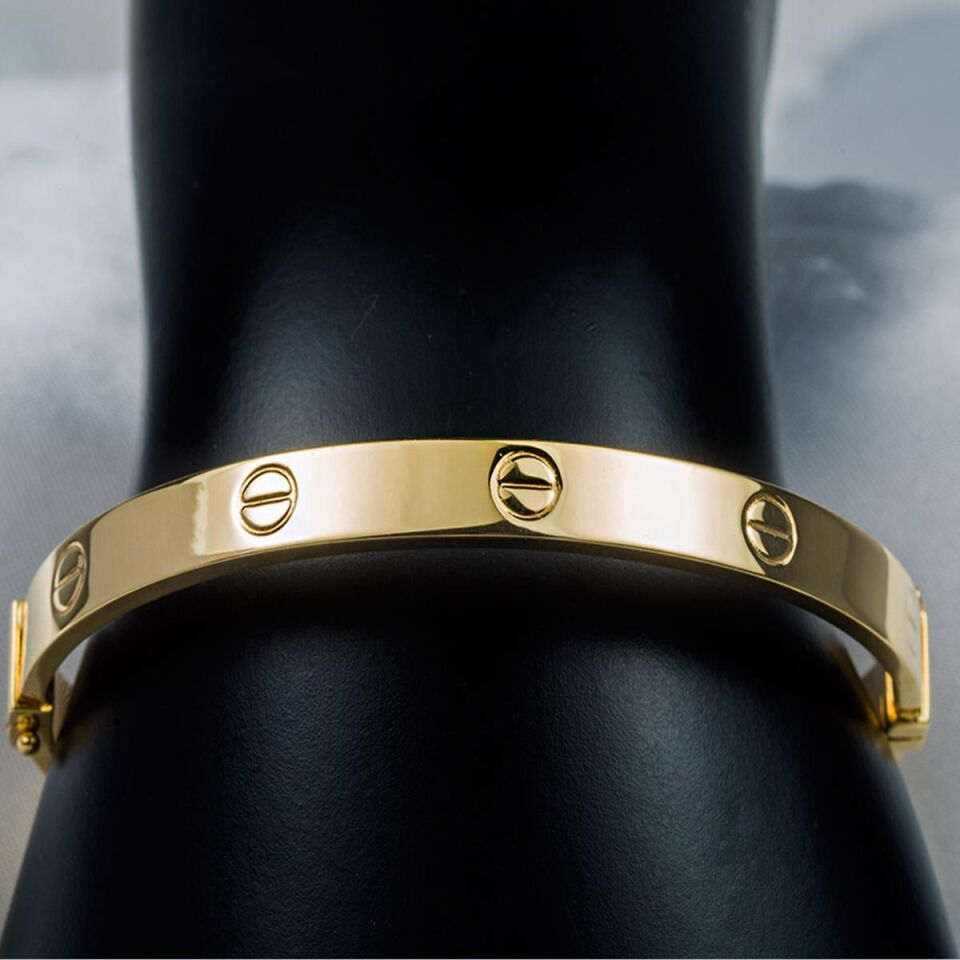 Vidalı 22 Ayar Kelepçe Altın Bilezik