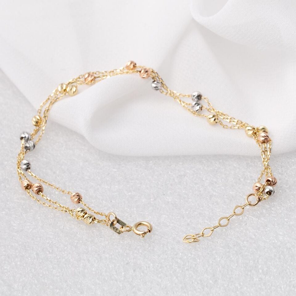 Tria Dorika Toplu Altın Bileklik