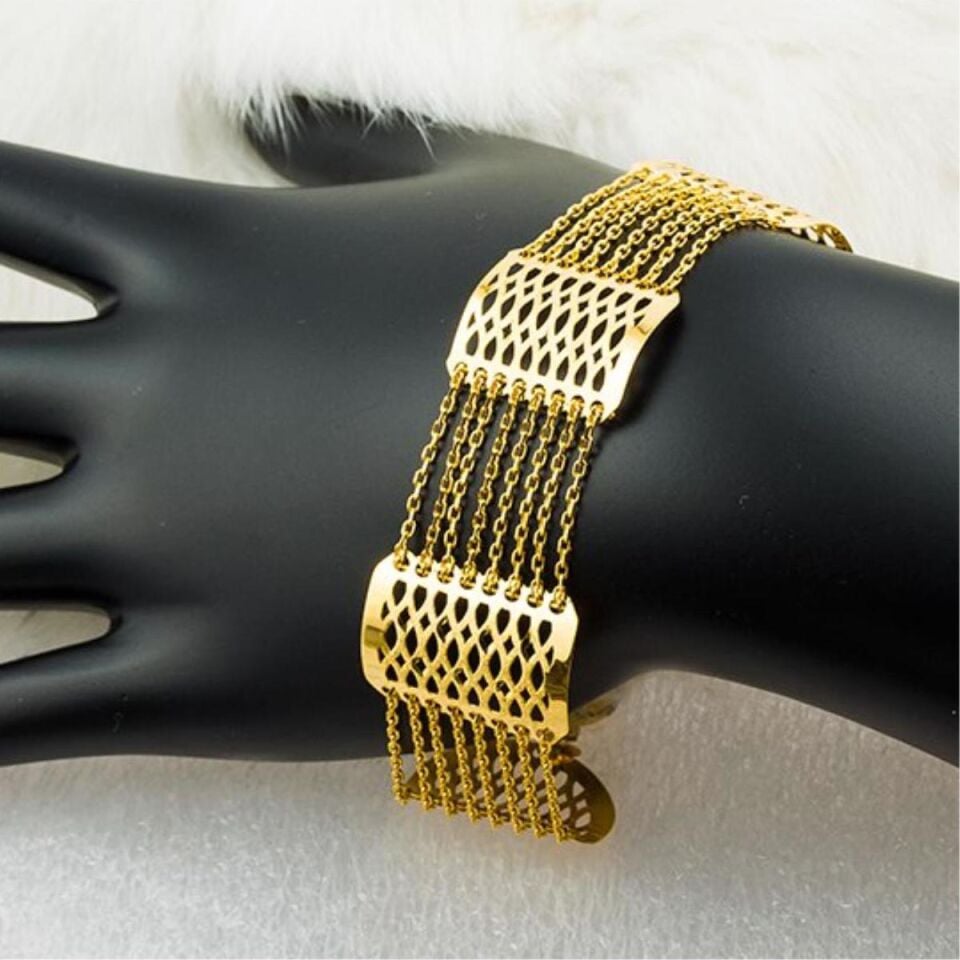 Urfa Akıtması 22 Ayar Altın Taşsız Bileklik