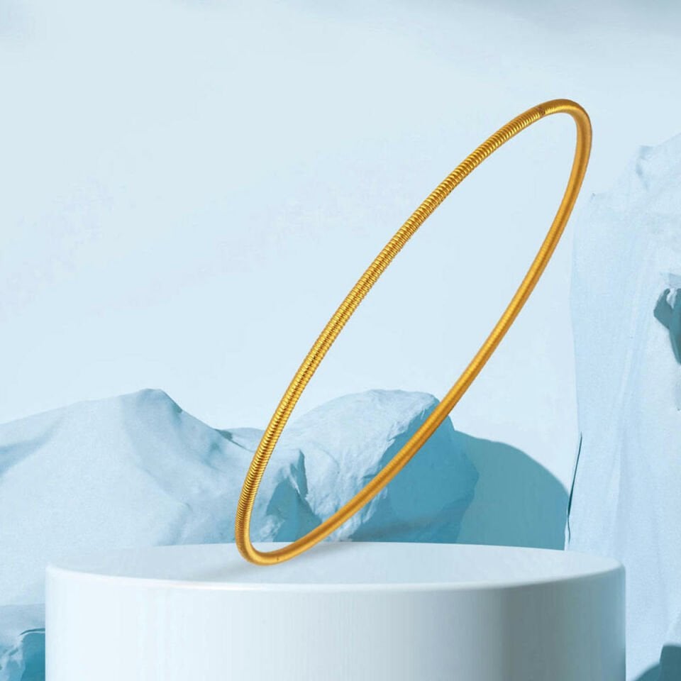 14 Ayar Fitilli Ajda Altın Bilezik 8 Gr.