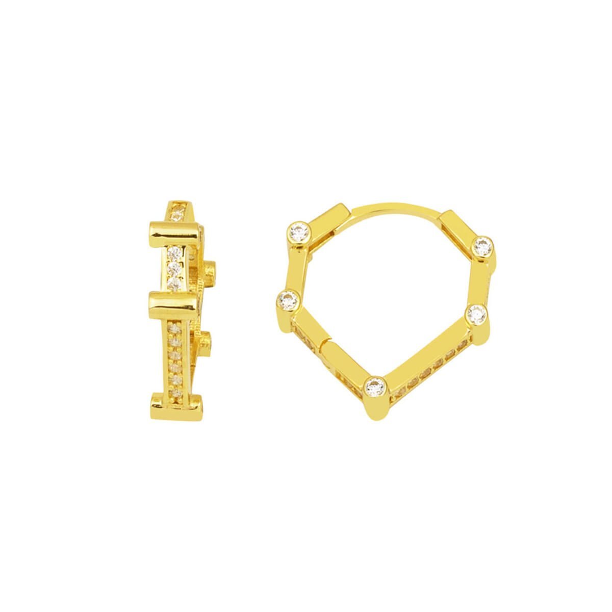 Üçgen Spor Altın Küpe