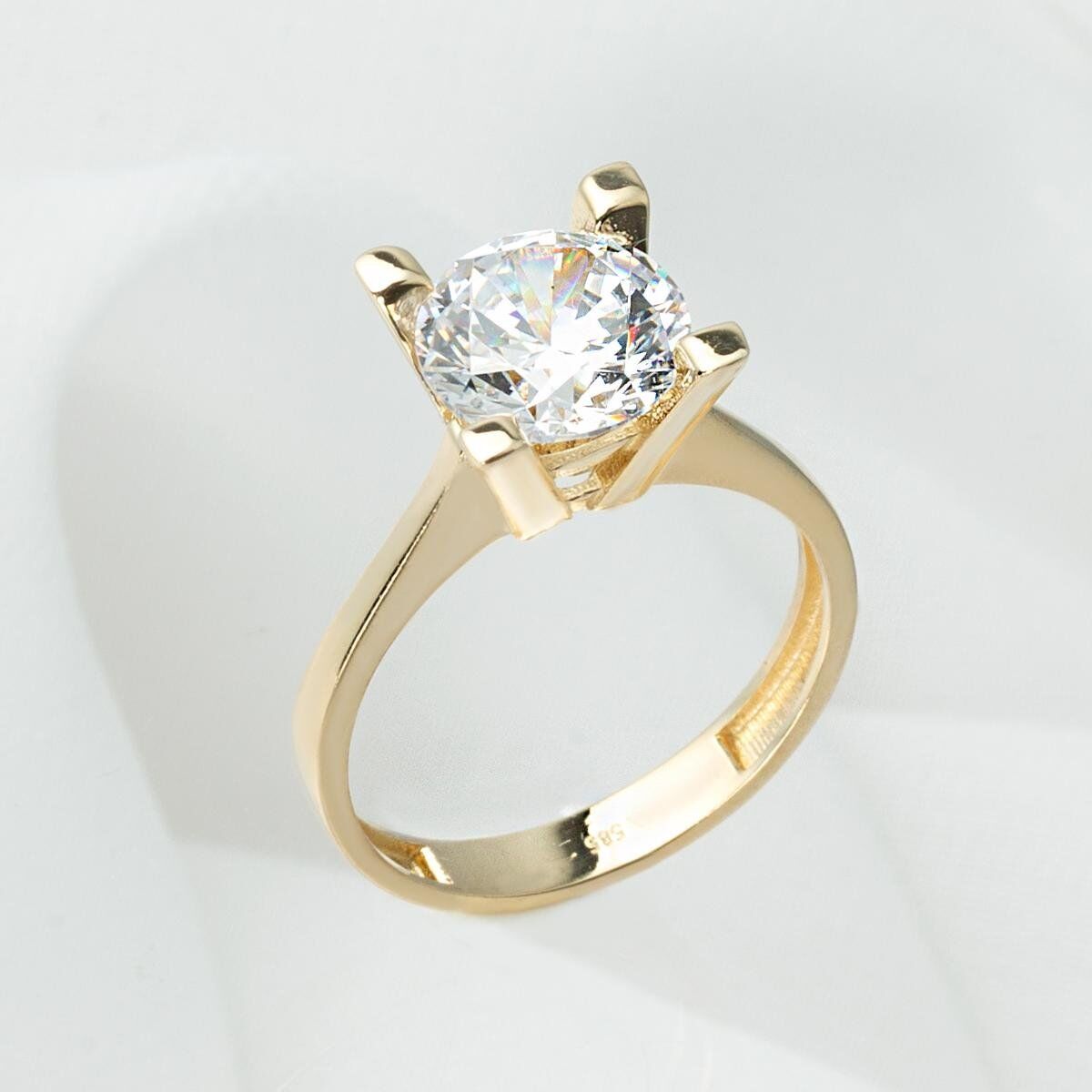 Alba 14 Ayar Altın Tektaş Yüzük