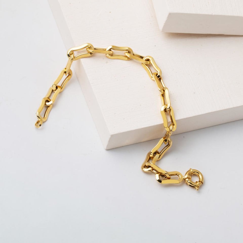 14 Ayar Altın Zincir Bileklik