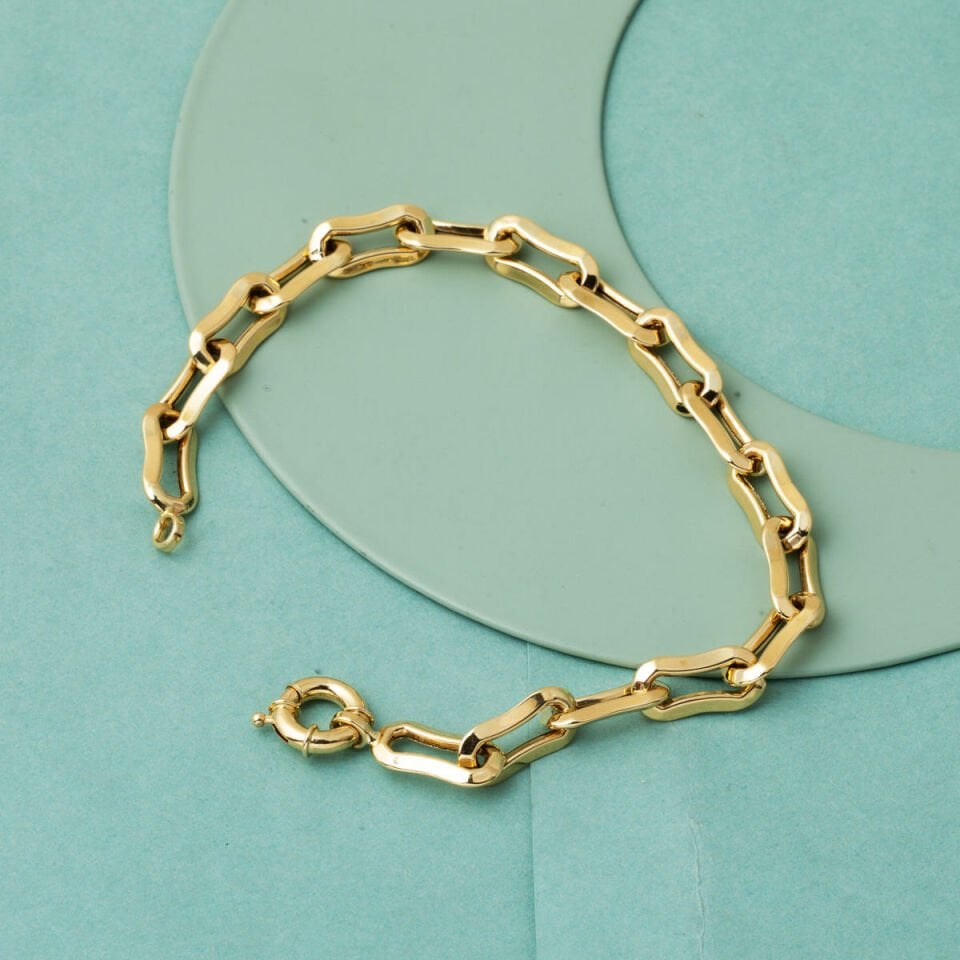 14 Ayar Altın Zincir Bileklik