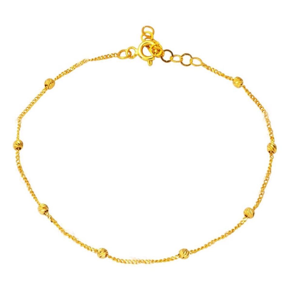 Top Altınlı 14 Ayar Zincir Bileklik