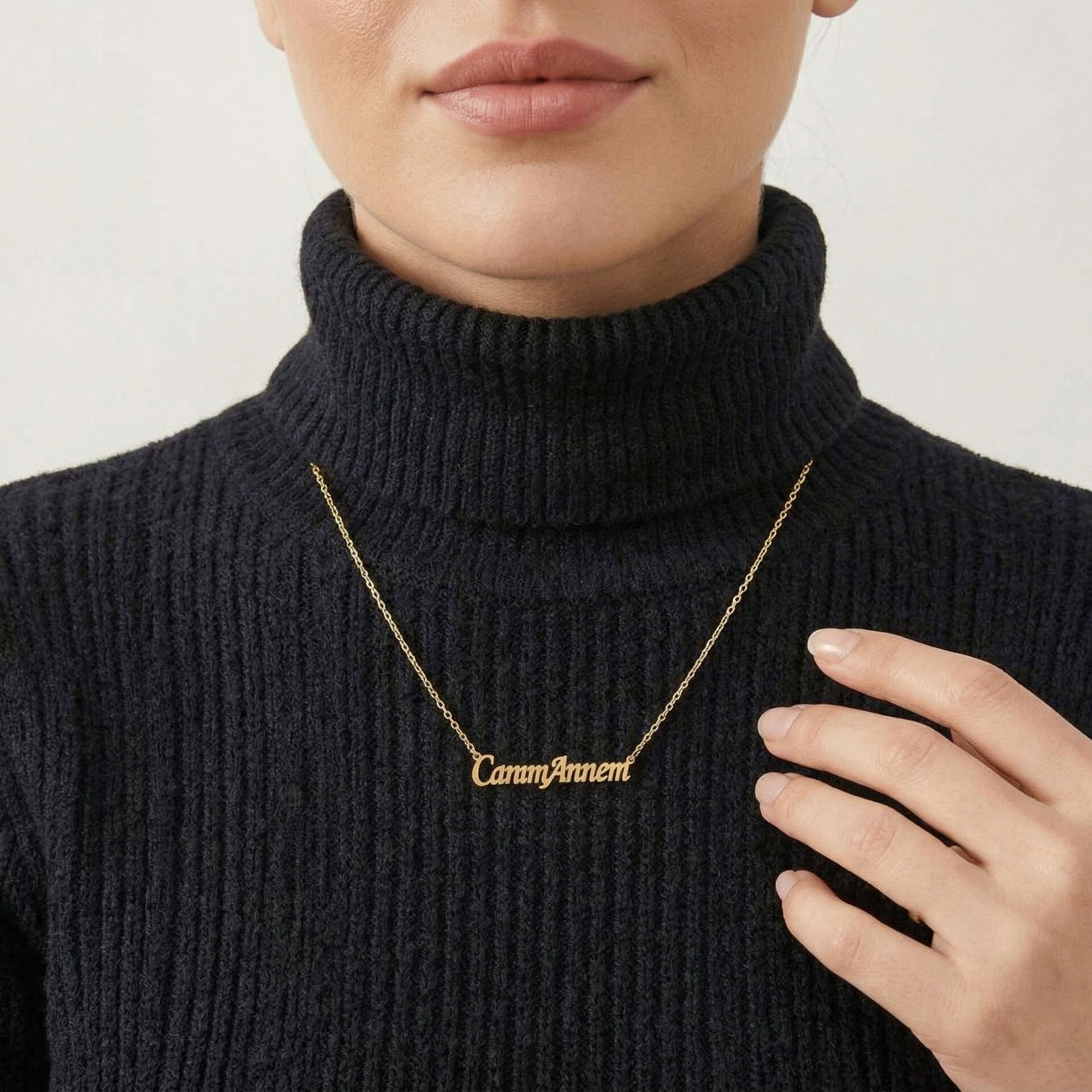 Canım Annem Yazılı 14 Ayar Altın Kolye