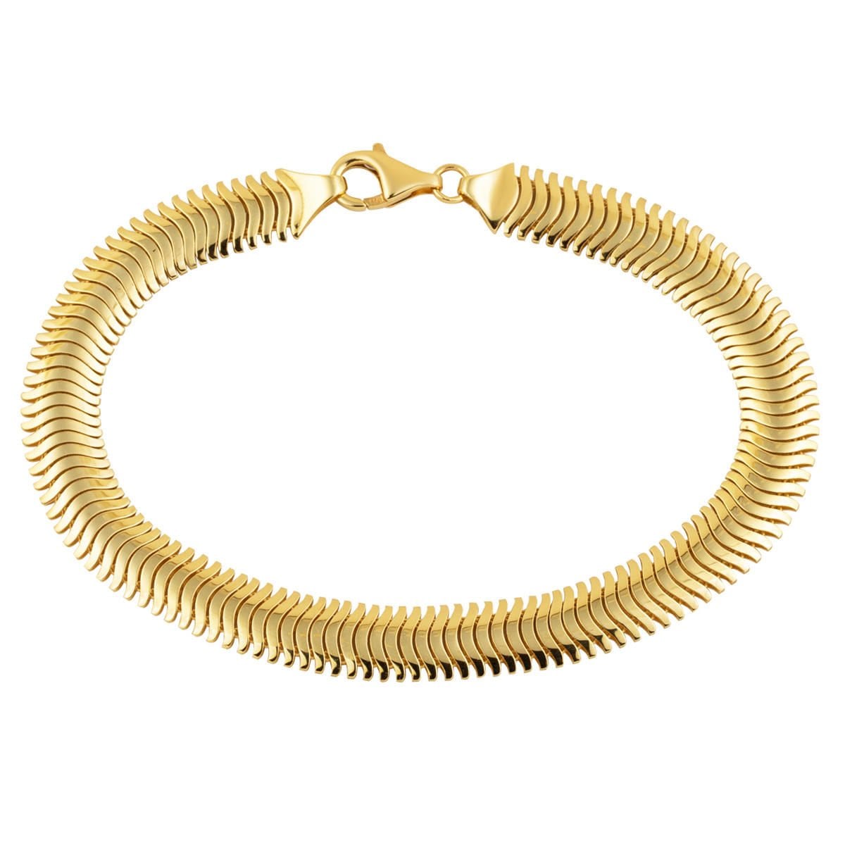 İtalyan Kalın Balık Sırtı Altın Bileklik 14 Ayar