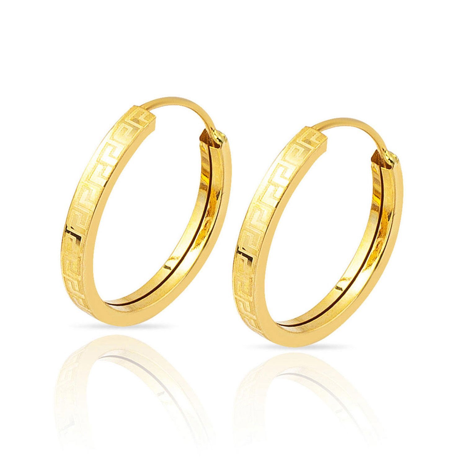 Versage 14 Ayar Altın Küpe 3 cm. Çaplı