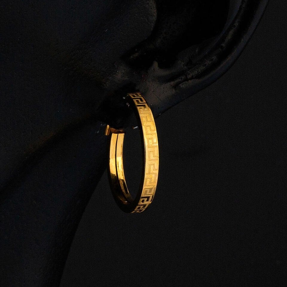 Versage 14 Ayar Altın Küpe 3 cm. Çaplı