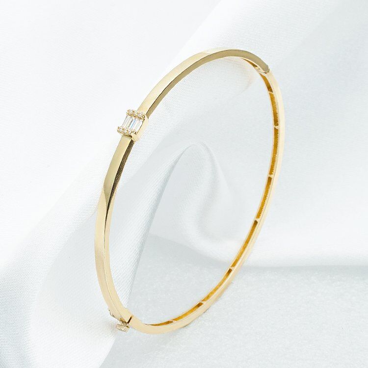 Favori Gold Baget Taş 14 Ayar Altın Bilezik