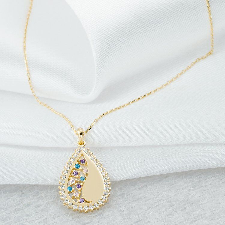 İsimlik Damlalı 14 Ayar Altın Kolye