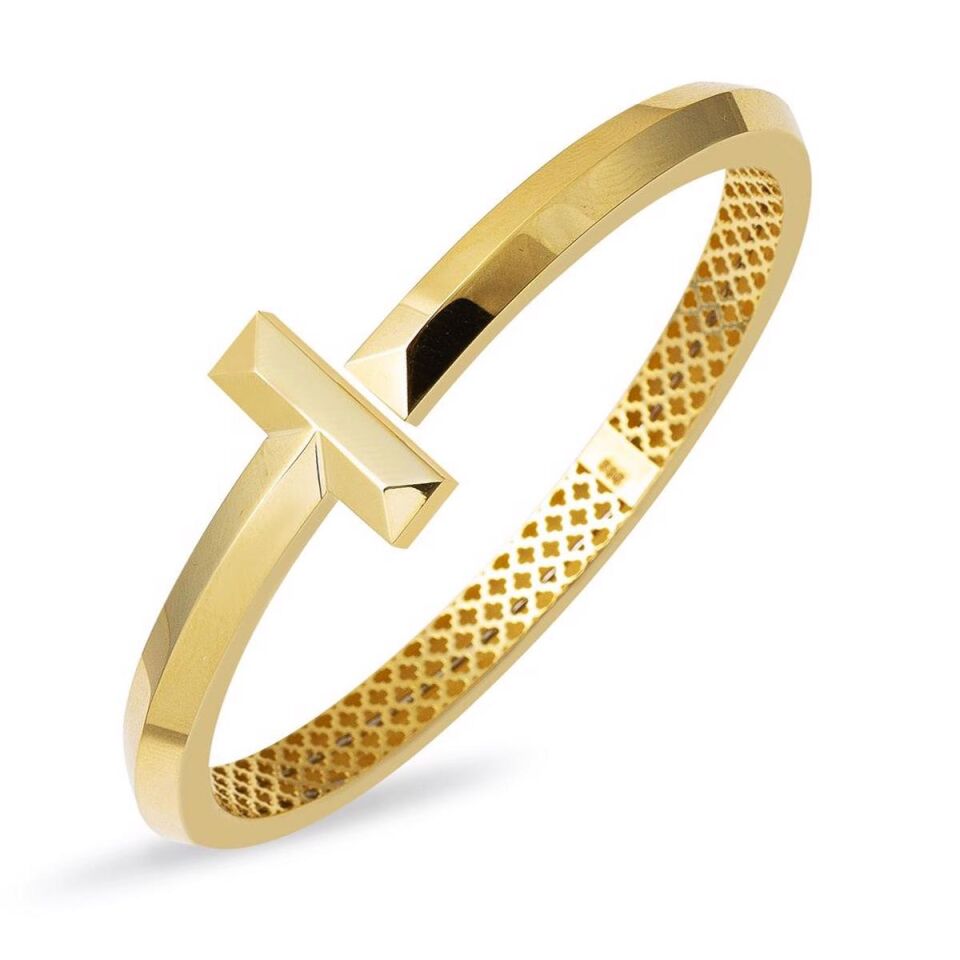 Te Taşsız Altın Kelepçe Bilezik