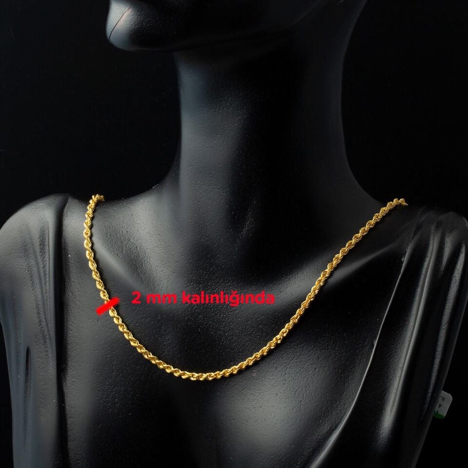 Burma 14 Ayar Altın Zincir 45 cm