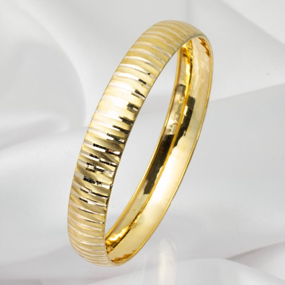 İnsta 1 cm Enli 8 Ayar Altın Bilezik