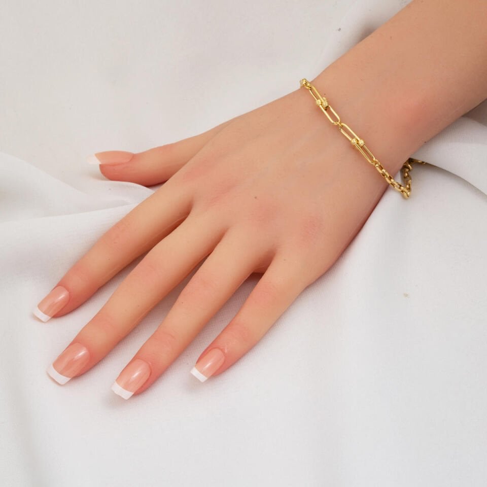 Tiffany Halkalı Bayan Altın Bileklik