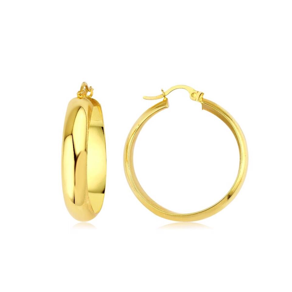 Klasik 1,8 cm. Çaplı 22 Ayar Halka Küpe