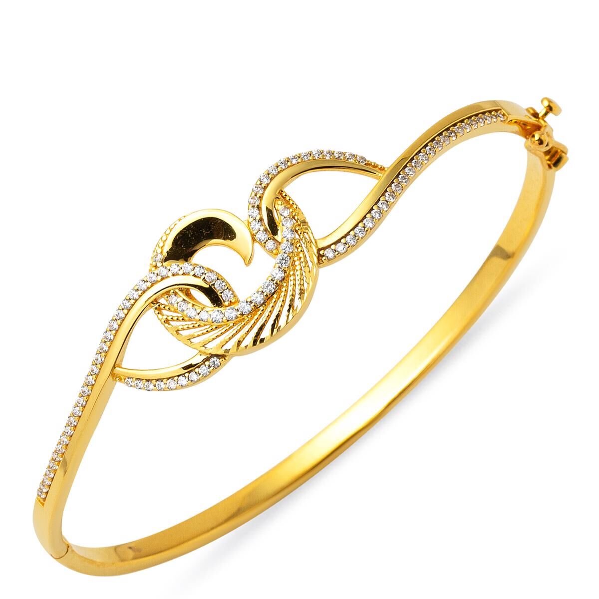 Vav 14 Ayar Kelepçe Altın Bilezik