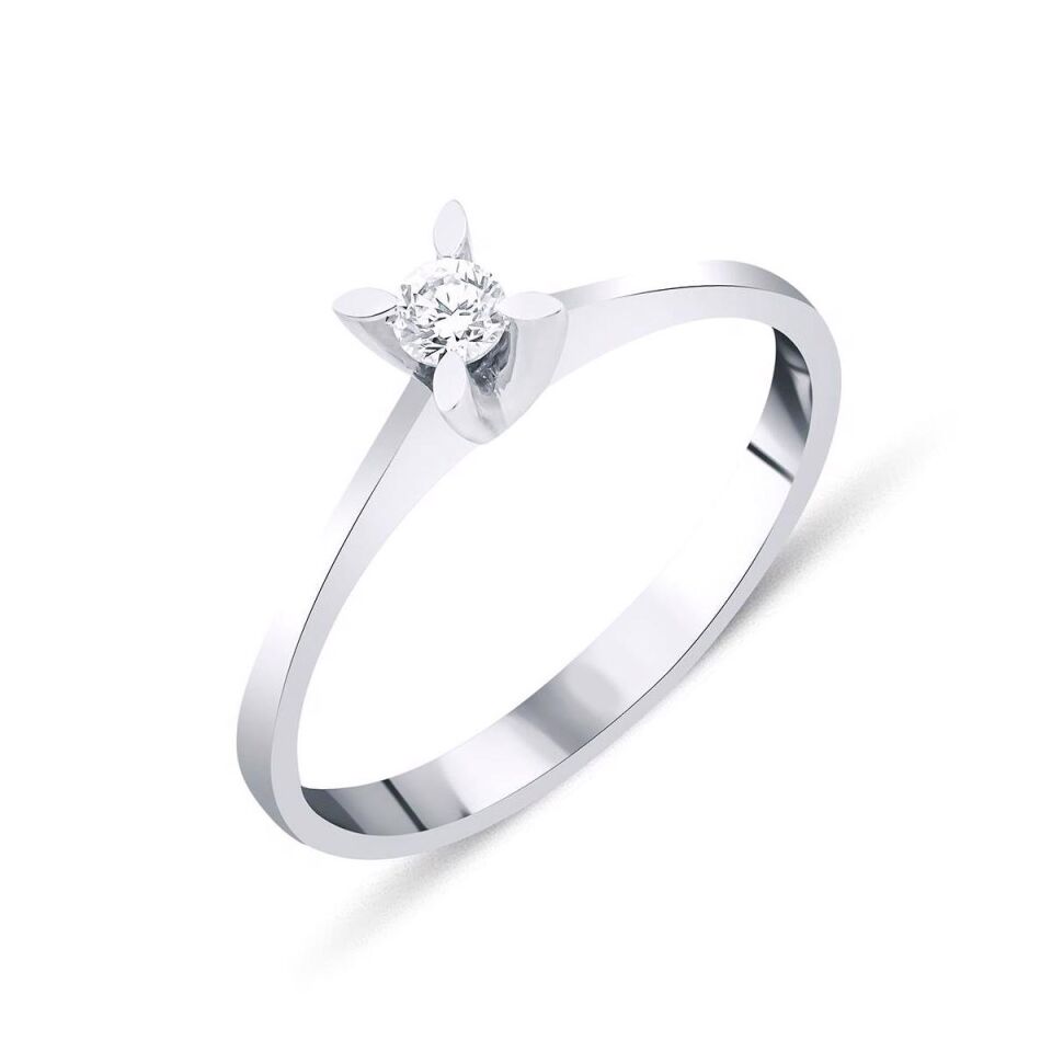 0,14 Karat Tektaş Pırlanta Yüzük