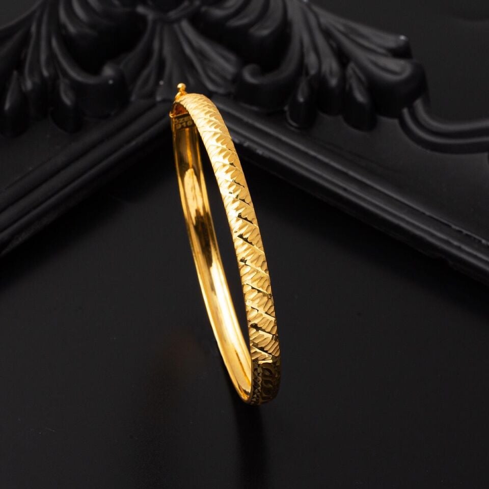 İnsta 22 Ayar Altın Kelepçe Bilezik