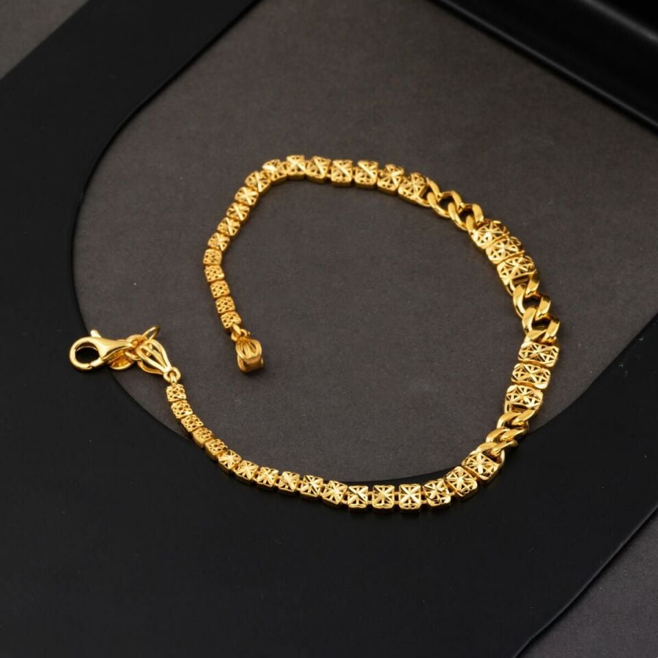 Gurmet Yaşam Çiçeği Altın Bileklik 22 Ayar