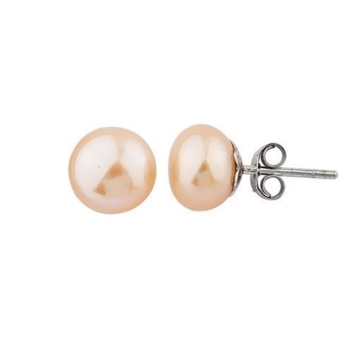 Pembe İncili 14 Ayar Altın Küpe