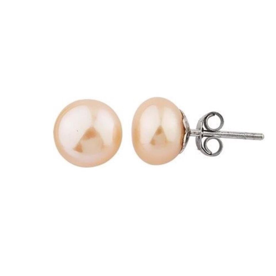 Pembe İncili 14 Ayar Altın Küpe