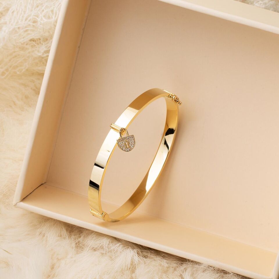 Asma Kilit Kelepçe Altın Bilezik