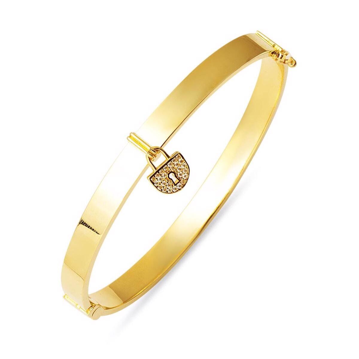 Asma Kilit Kelepçe Altın Bilezik