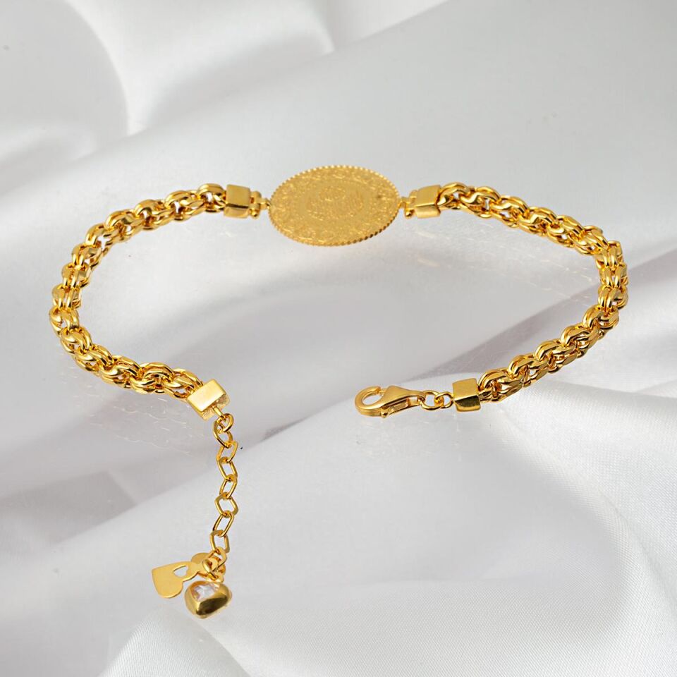 Kral Zincir Çeyrek Altınlı Bileklik