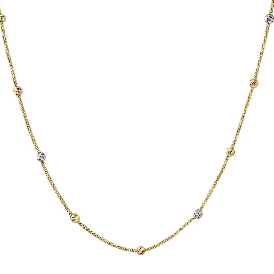 14 Ayar Top Altınlı Kolye