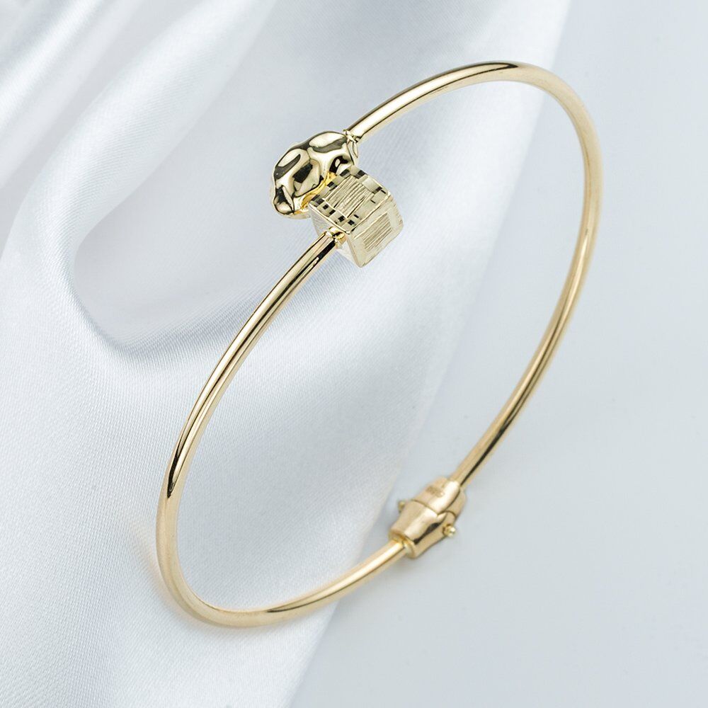 Taşsız 14 Ayar Kelepçe Altın Bilezik