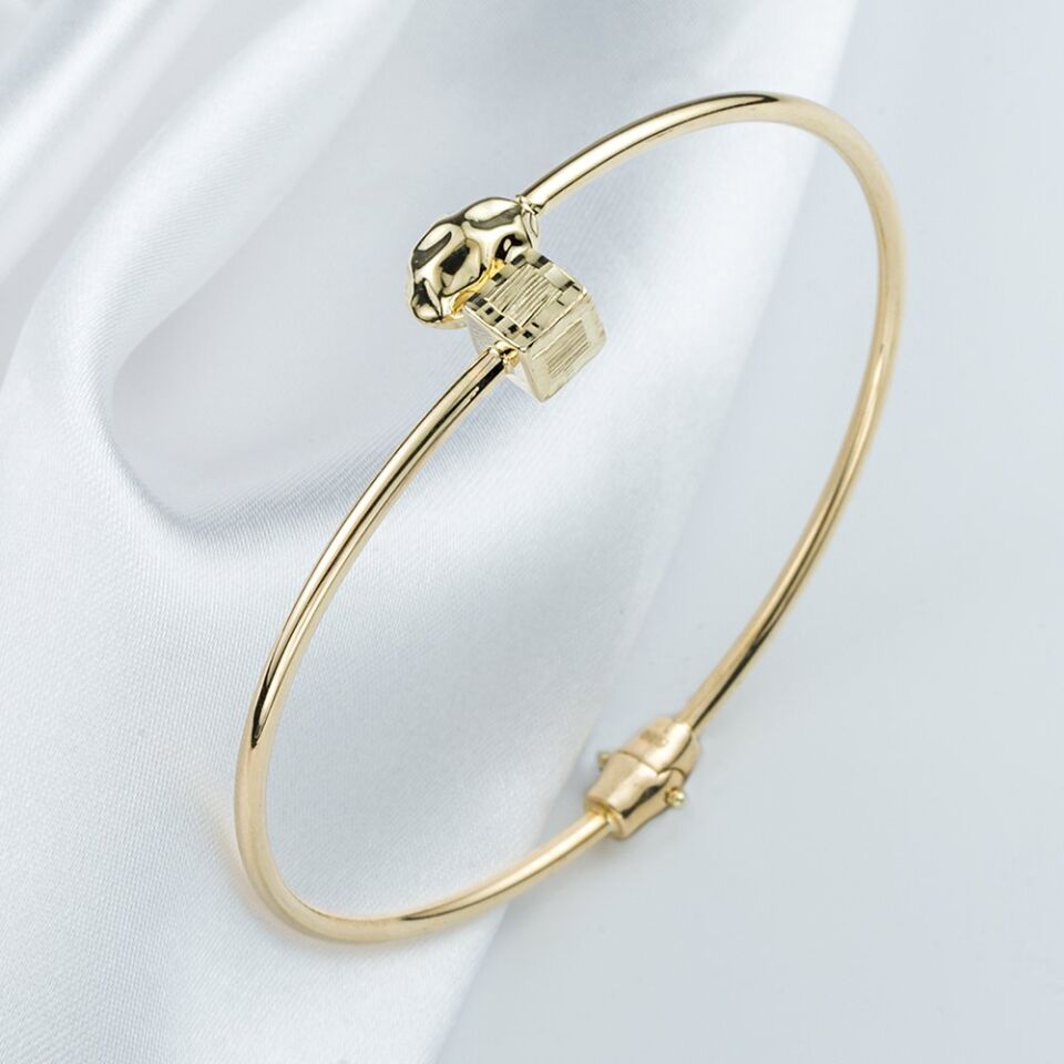 Taşsız 14 Ayar Kelepçe Altın Bilezik