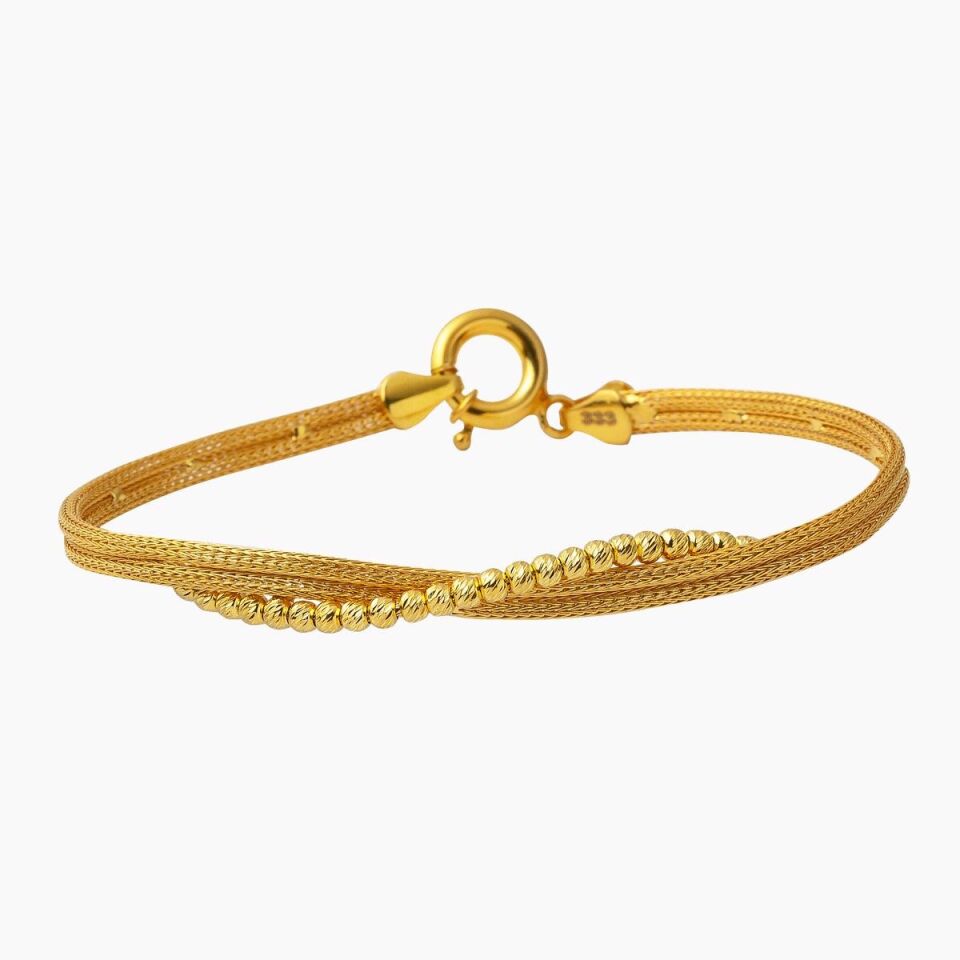 Toplu Örgü Zincir Altın Bileklik