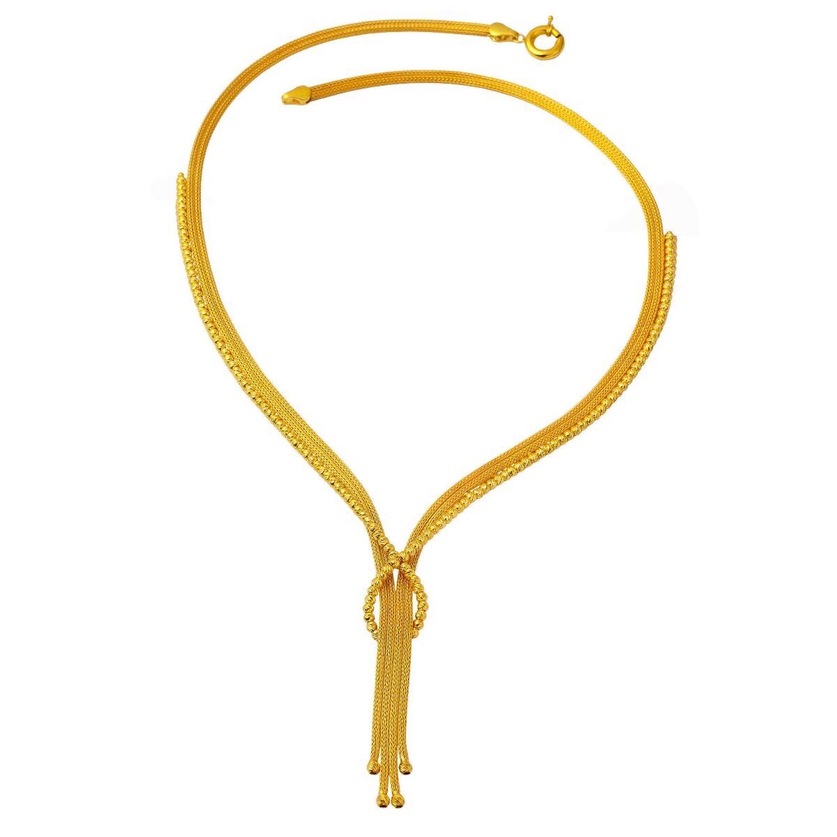 Toplu Örgü Zincir Altın Gerdanlık