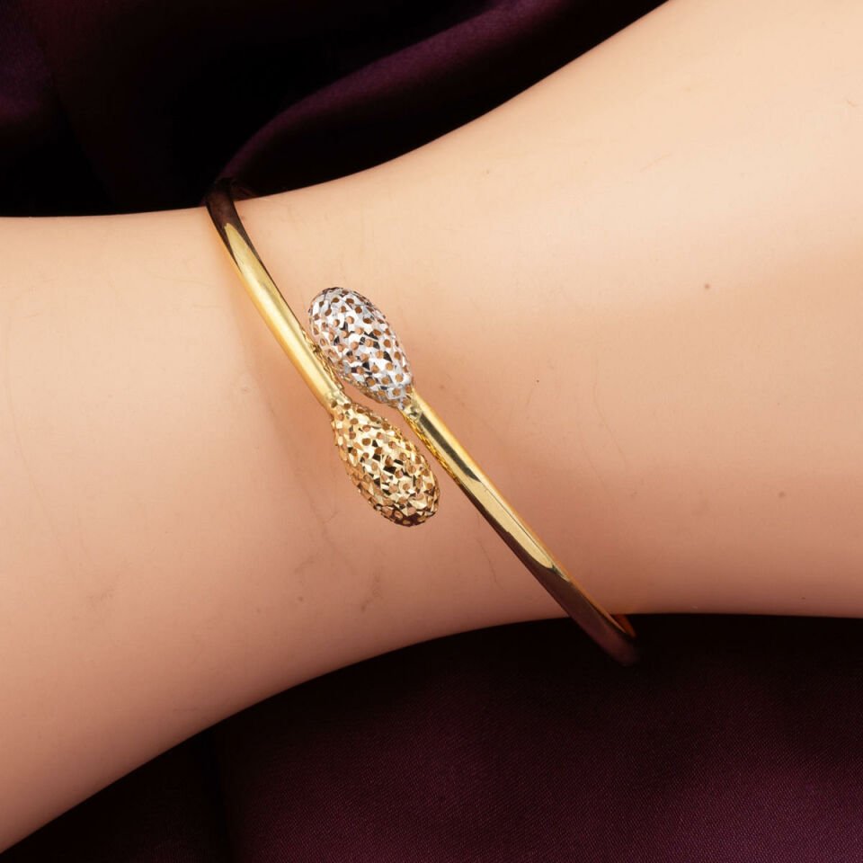 14 Ayar Altın Kelepçe Bilezik