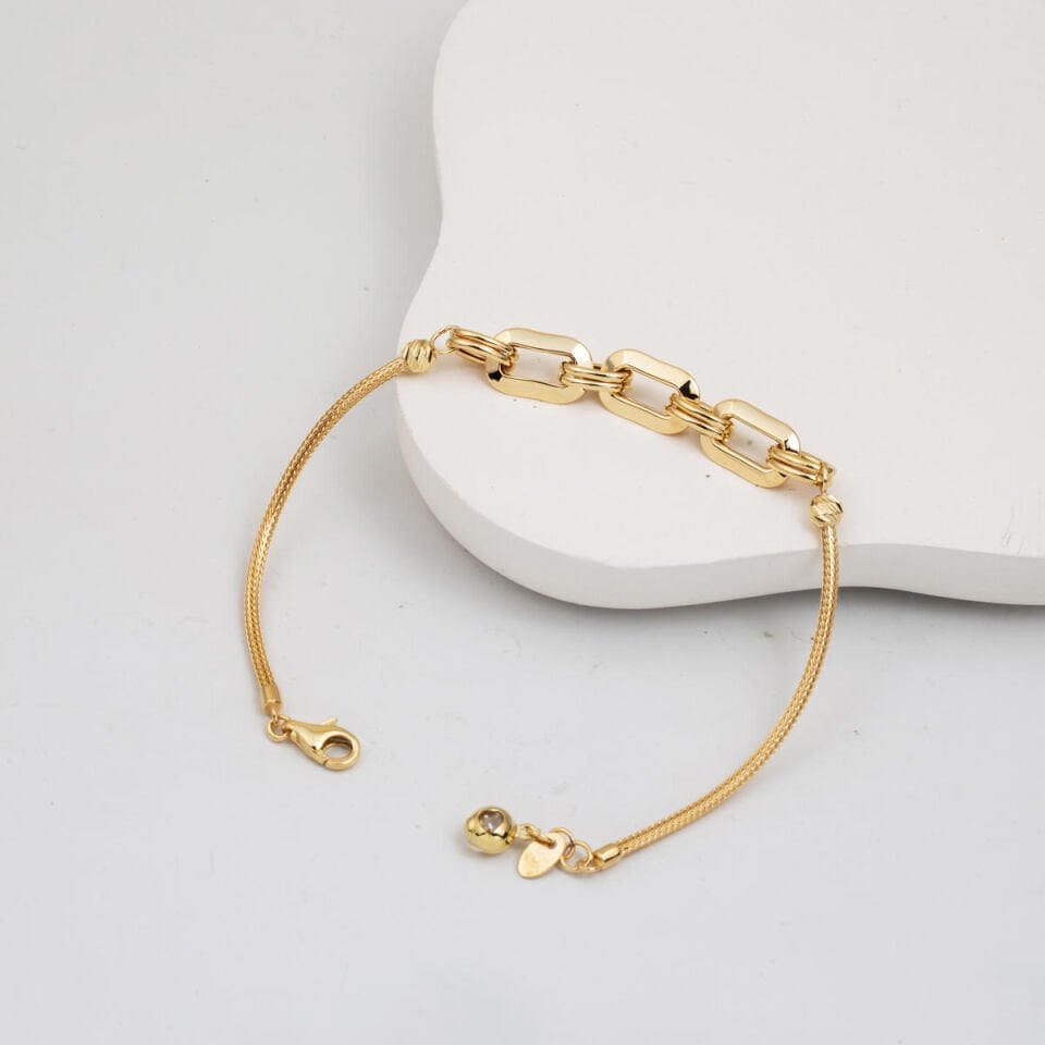 Halkalı İtalyan Zincirli 14 Ayar Altın Künye