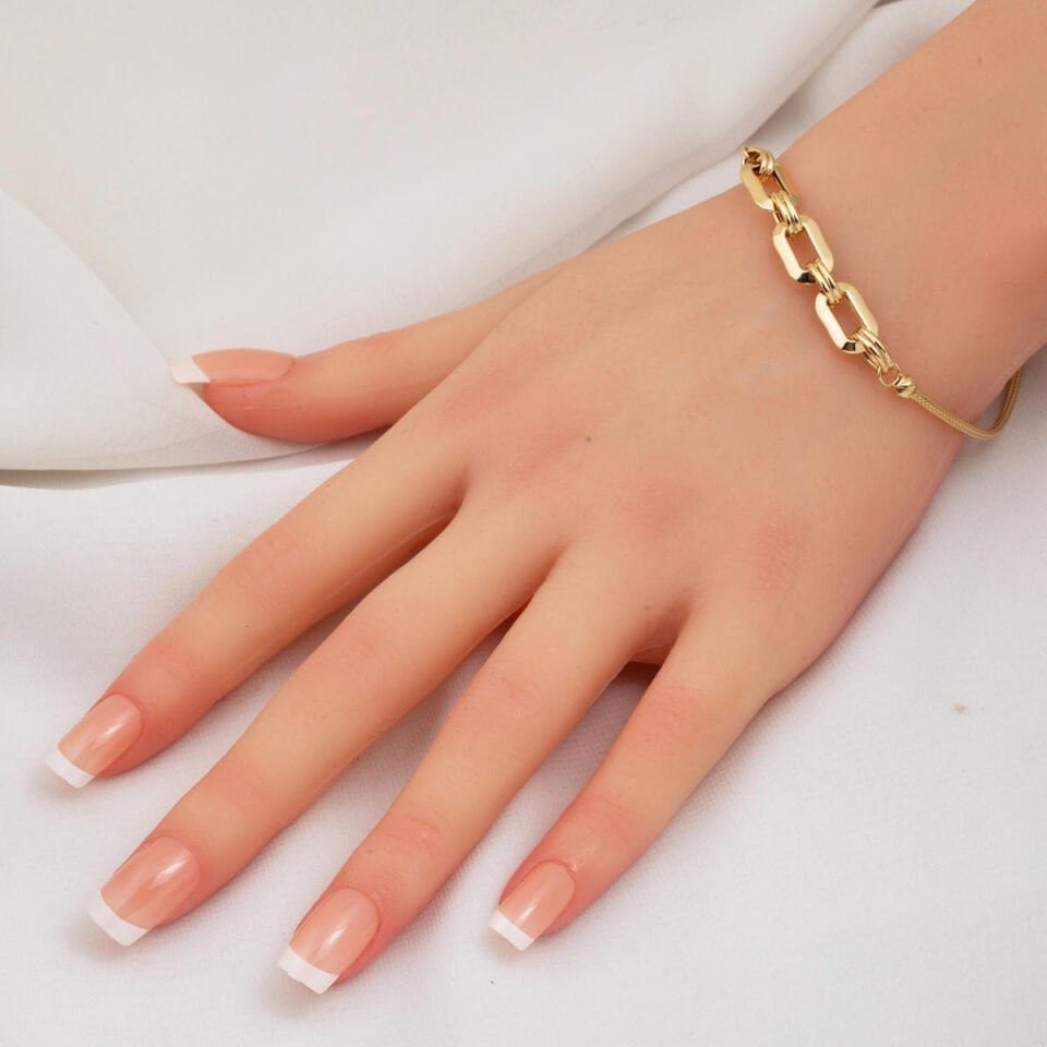 Halkalı İtalyan Zincirli 14 Ayar Altın Künye