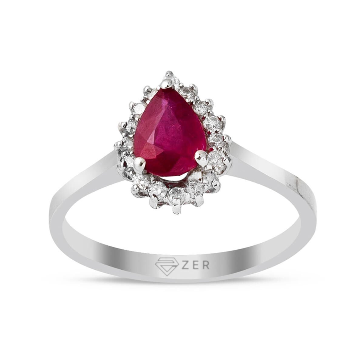 1,03 Karat Yakut Pırlantalı Yüzük