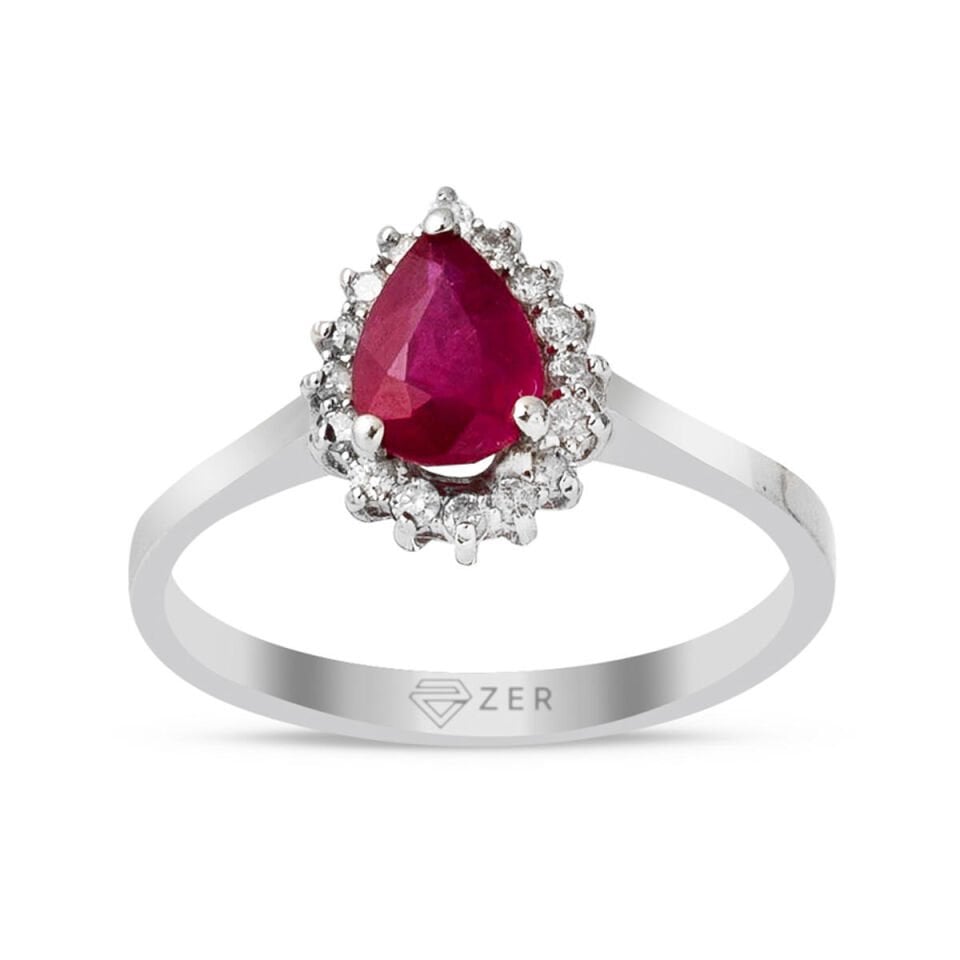 1,03 Karat Yakut Pırlantalı Yüzük